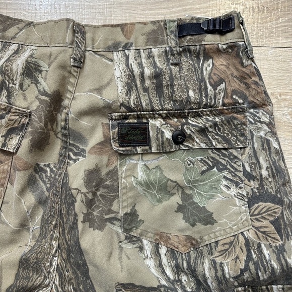 VTG Liberty Camo Cargo 6 Pocket Pants USA Made Real Tree Adjustable Waist 33x30 - Picture 4 of 8